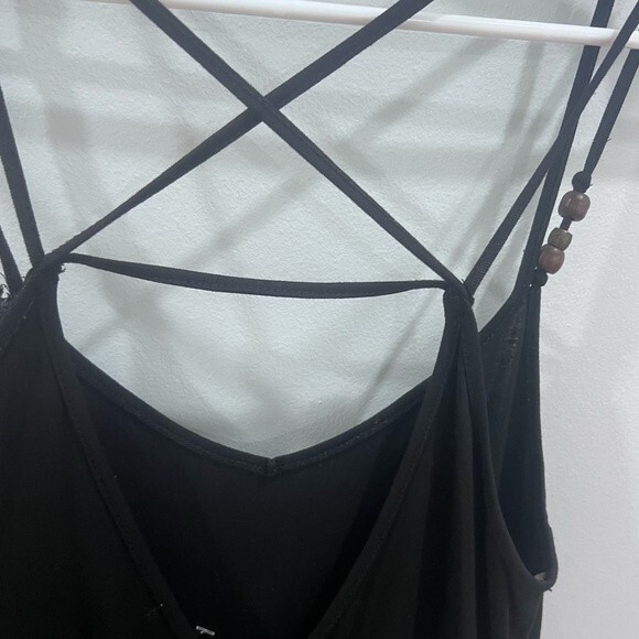 Open criss cross back black and tribal print maxi dress size medium - Picture 7 of 8